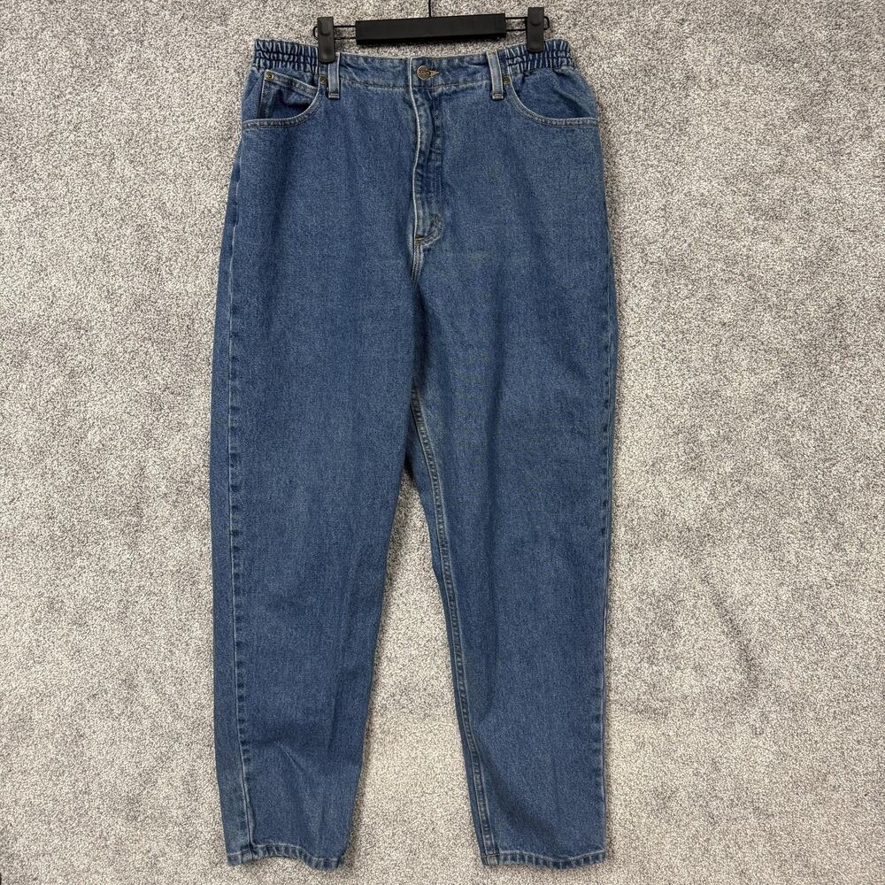 Vtg 90s LL Bean Tapered Jeans Womens 16R 31x29 Original Fit Relaxed Blue Denim